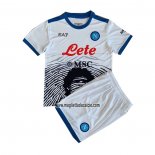 Maglia Napoli Maradona Special Bambino 2021-2022 Blanco