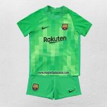 Maglia FC Barcellona Portiere Bambino 2021-2022 Verde