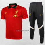 Conjunto Polo del Liverpool 2021-2022 Rojo